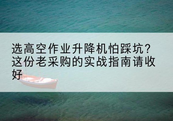 大竹高空作业升降机厂家推荐-选高空作业升降机怕踩坑？这份老采购的实战指南请收好